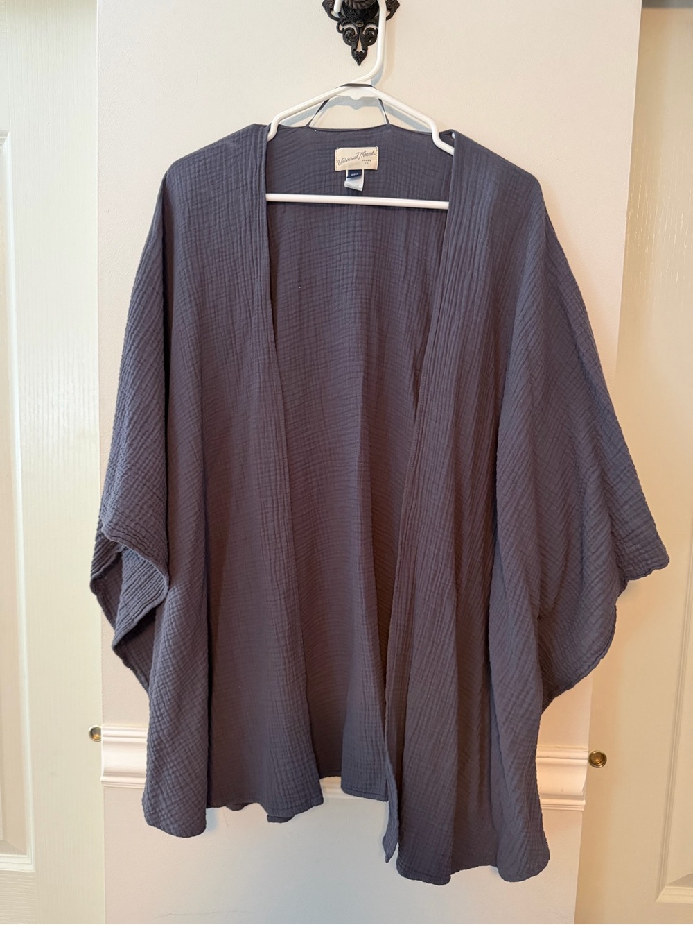 Universal Thread Slate Blue Open-Front Kimono
